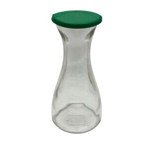 Good Seasons Salad Dressing Glass Cruet Vinegar Oil Shaker Bottle Jar Green Lid